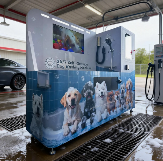 dog wash machine in car wash shop