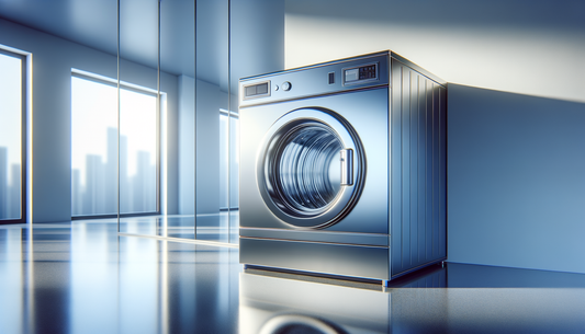 modern pet washing machine in bright commercial setting with stainless steel and glass surfaces