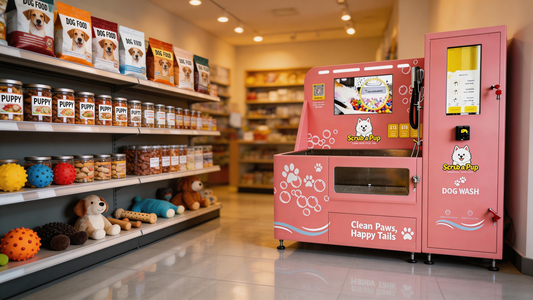 dog wash machine in petstore
