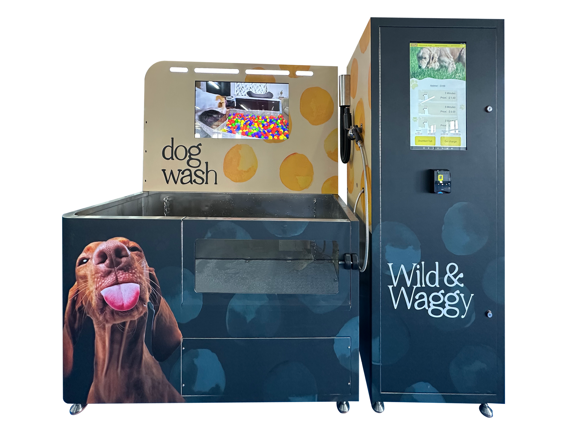 WEIMI Commercial Dog Wash Station With Card Reader and Big Touch Screen