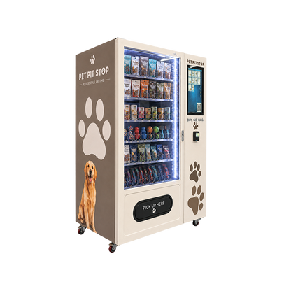 Pet Vending Machine with Side Lockers for Pet Food Toys and Supplies