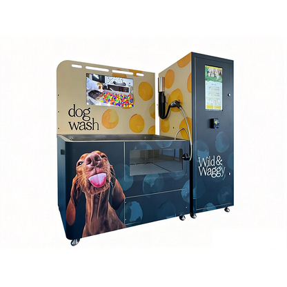 Stazione di lavaggio commerciale per cani WEIMI con lettore di schede e grande touch screen